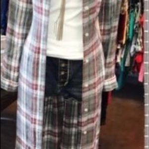 Full length plaid maxi tunic by Treasure & Bond
